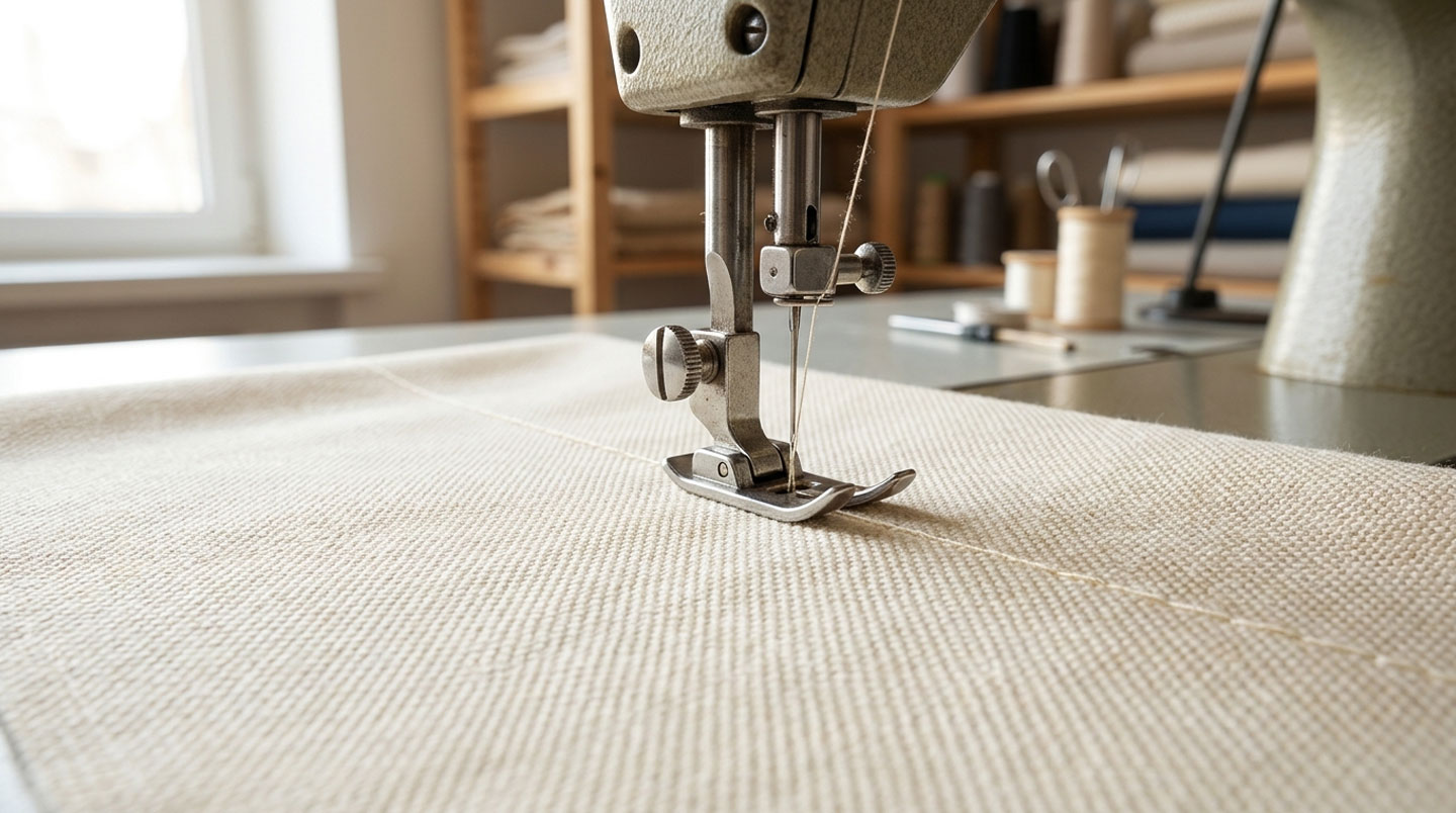 Schéma 3D isométrique comparant un tissage textile serré (fils rapprochés, vert) et un tissage lâche (fils espacés, orange) pour illustrer la notion de stabilité